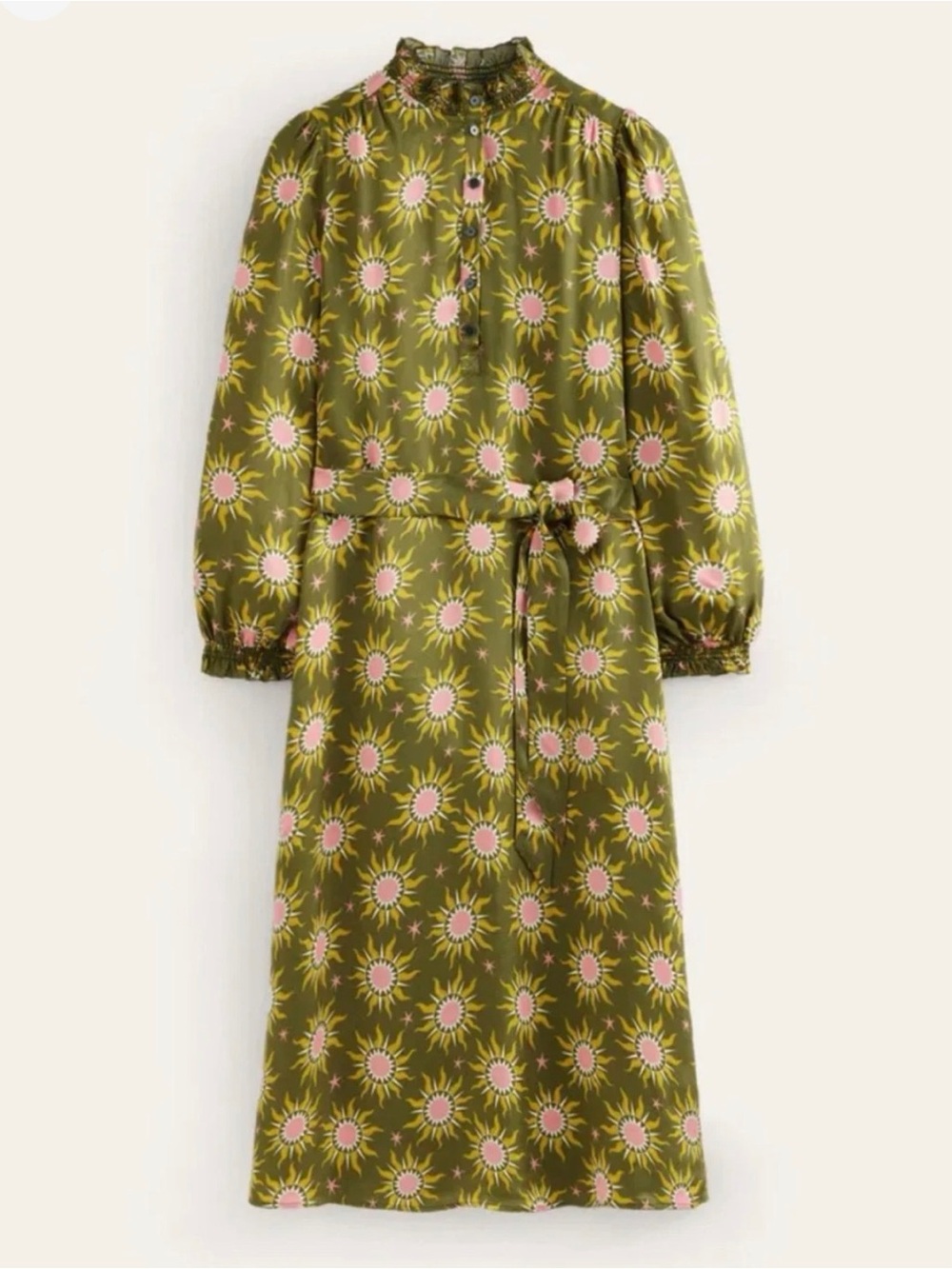 Boden Jasmine Satin Midi Dress - Picture 3 of 16